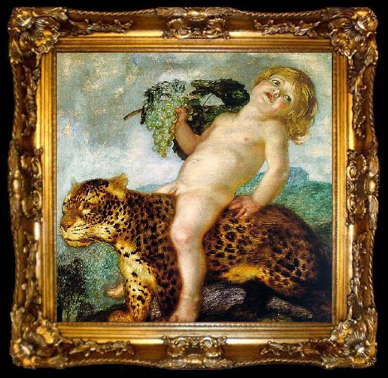 framed  Franz von Stuck Boy Bacchus Riding on a Panther, ta009-2